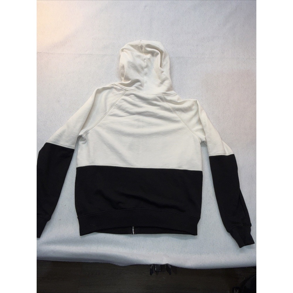 PINK Victoria's Secret Women‎ Hoodie L Black & White Black Colorblock Logo - Picture 12 of 12
